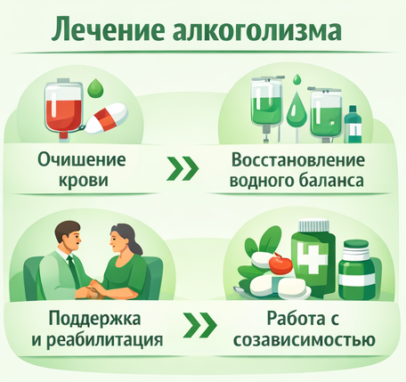лечение алкоголизма в Североуральске этапы